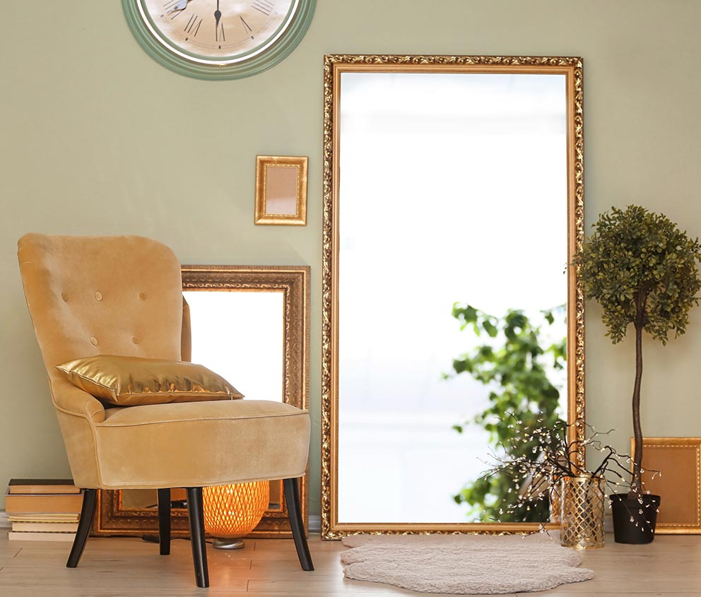 framed mirror